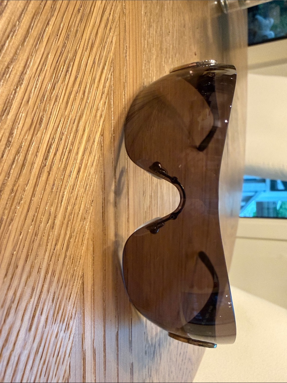 Bvlgari Brown Gradient Shield Sunglasses